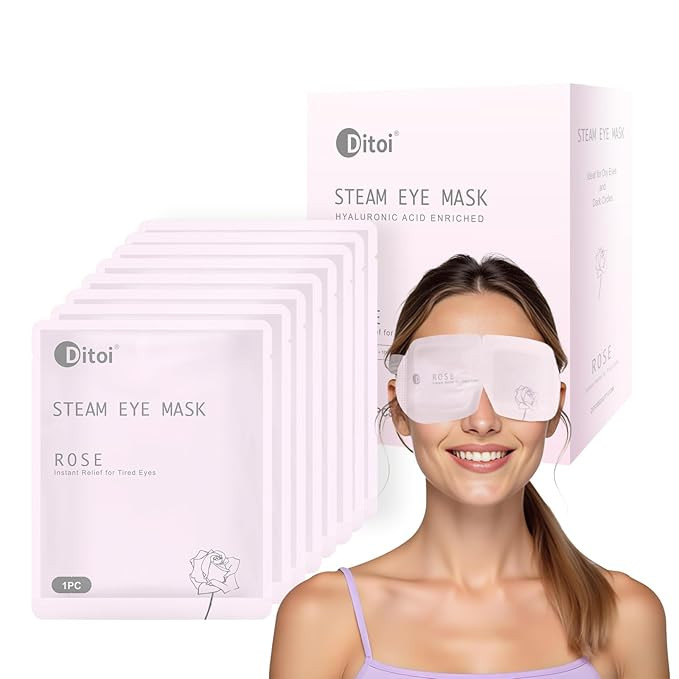 Ditoi Steam Eye Mask, Heated Eye Mask for Sleep,Warm Compress with Hyaluronic Acid,Moist Heat for... | Amazon (US)
