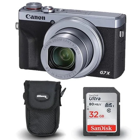 Canon PowerShot G7 X Mark III Digital Camera (International Model) (Silver) - Bundle Includes: SanDisk 32GB Ultra and Much More (3pc Bundle) | Walmart (US)