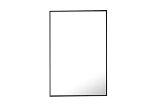 Living District Metal frame Rectangle Mirror 28 inch Black - Walmart.com | Walmart (US)