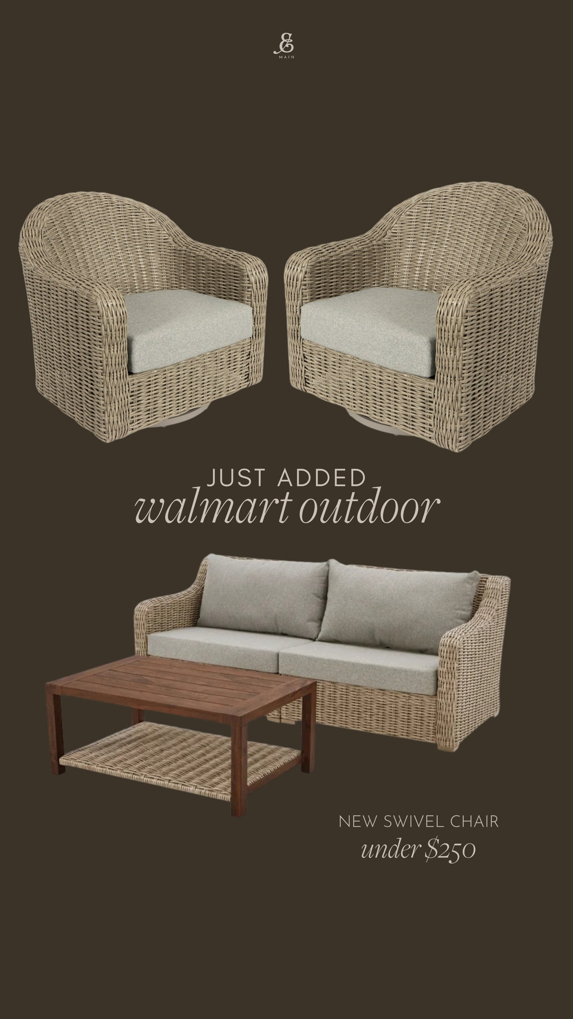 new! just added. beautiful new outdoor swivel chairs from walmart 

amazon home, amazon finds, walmart finds, walmart home, affordable home, amber interiors, studio mcgee, home roundup 

#LTKHome #LTKSeasonal