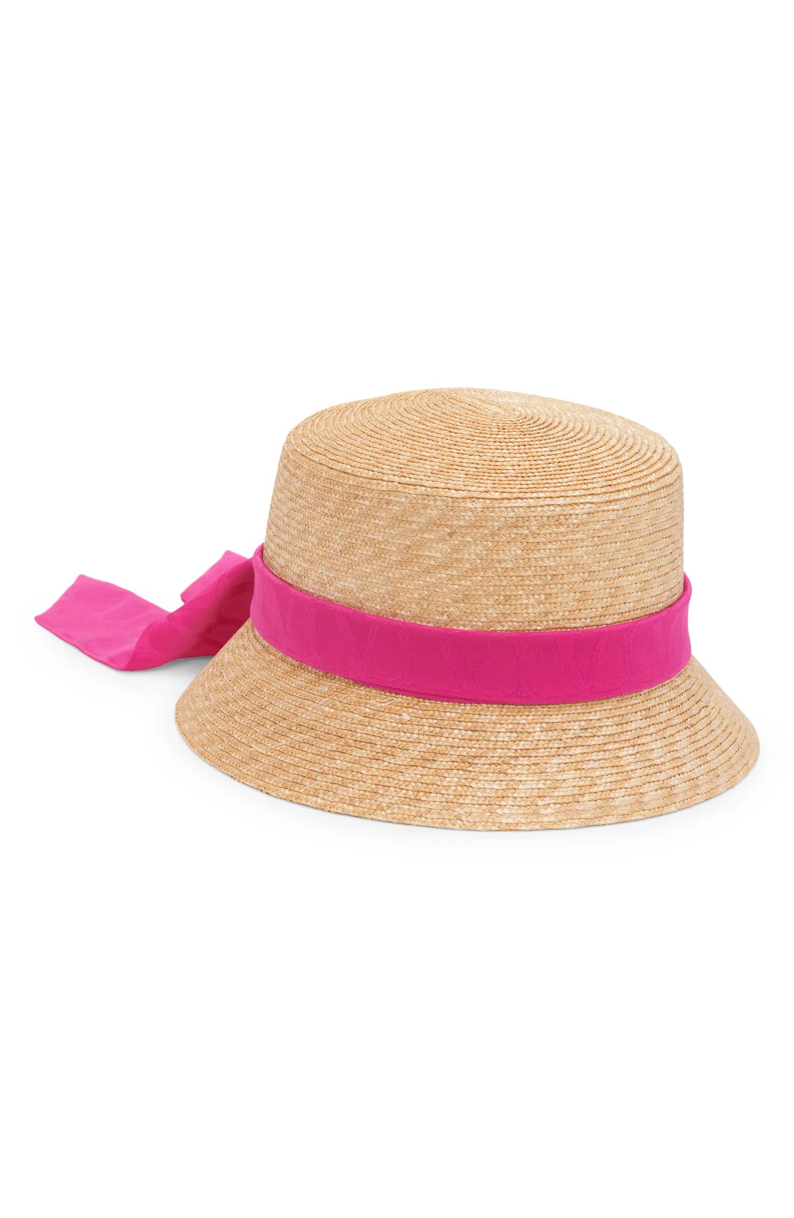 VLOGO Toile Twilly Straw Bucket Hat | Nordstrom