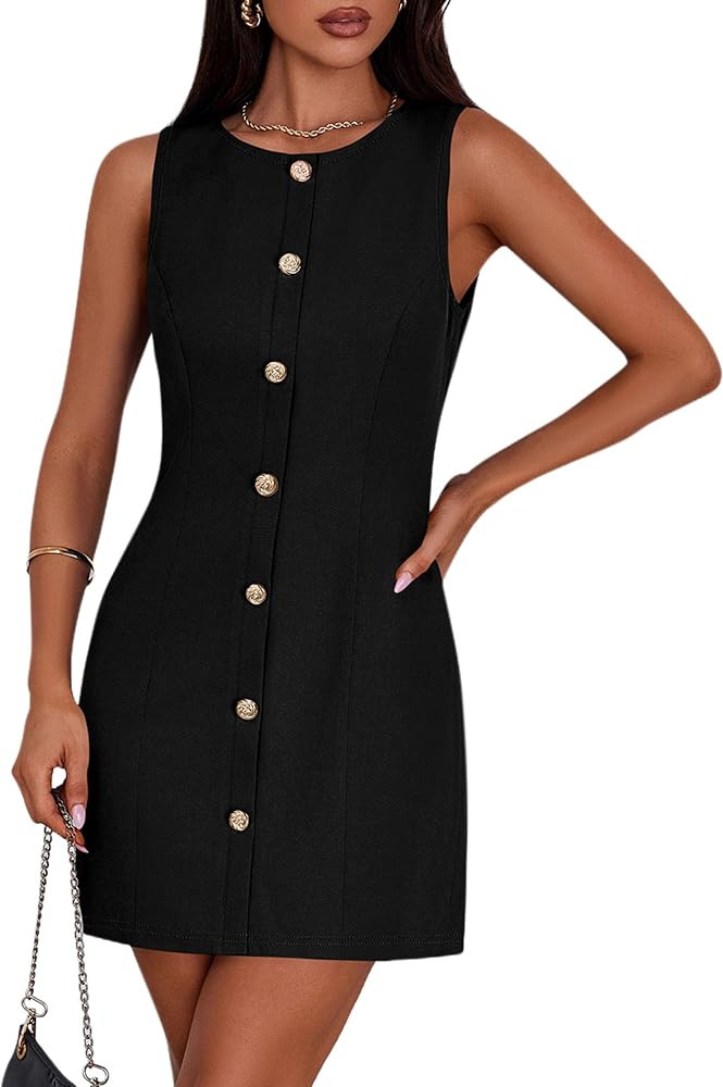 PRETTYGARDEN Women Business Casual Cocktail Work Short Dress | Amazon (US)