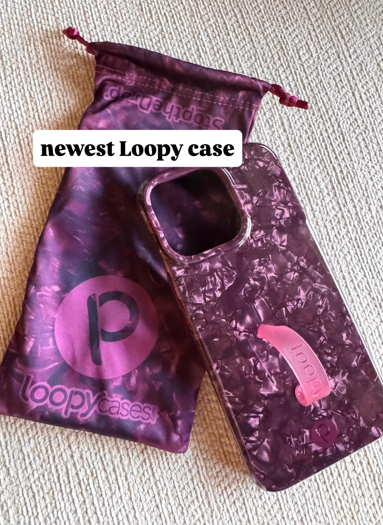 New Loopy case. Phone case. 
Use code: TWOPEASINABLOG 
Color: wine opal shell


#LTKSeasonal #LTKFindsUnder50 #LTKOver40