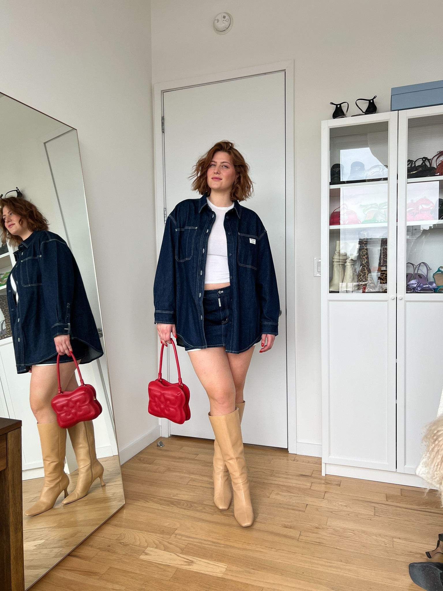 Styling a white tee for spring day 7! Denim on denim with a pop of color 

Spring outfit, midsize fashion, curvy girl fashion, spring fashion, outfit inspiration, style inspiration, outfit ideas 

#LTKstyletip #LTKSpringSale #LTKmidsize