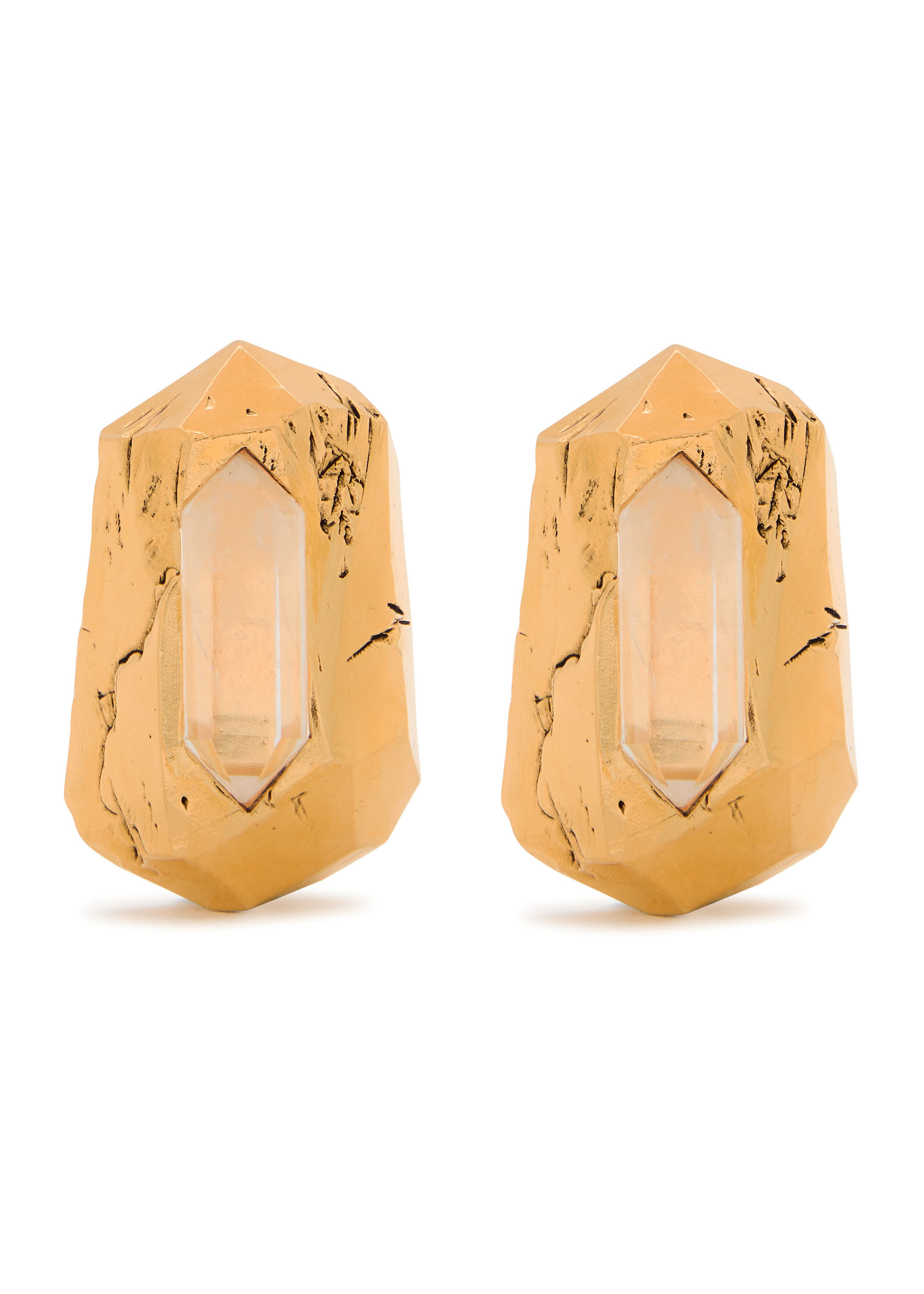 Prism-embellished clip-on earrings | Harvey Nichols