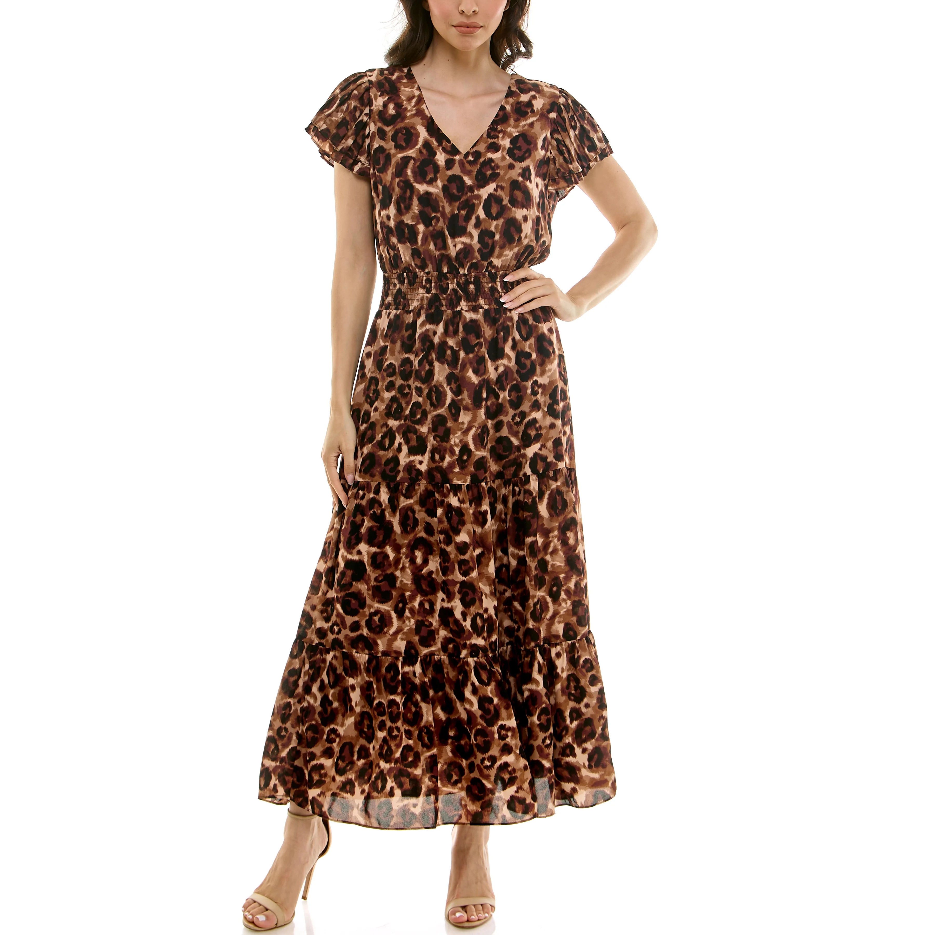 Nanette Lepore Women's Flutter Sleeve Midi Dress, Sizes XS-XXXL | Walmart (US)