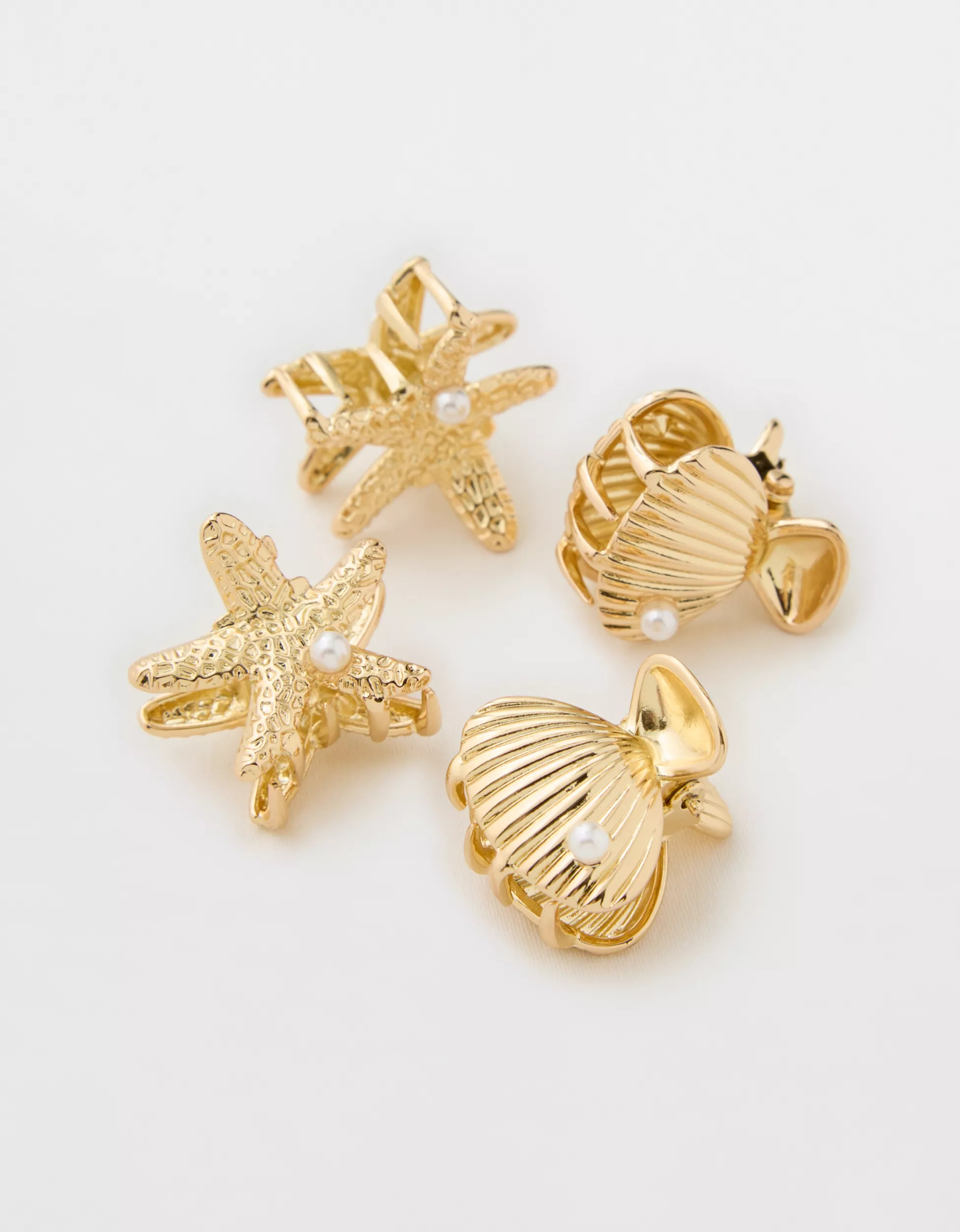 Aerie Min Shell Hair Clip 4-Pack | Aerie