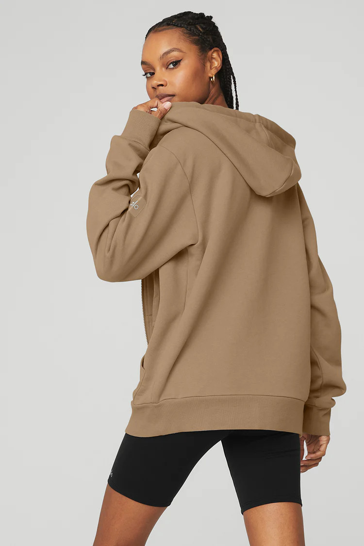 Everyday Full Zip Hoodie - Gravel | Alo Yoga (US)