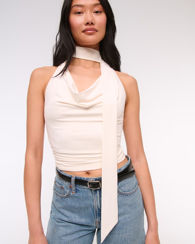 Halter Cowl Scarf Top | Abercrombie & Fitch (UK)