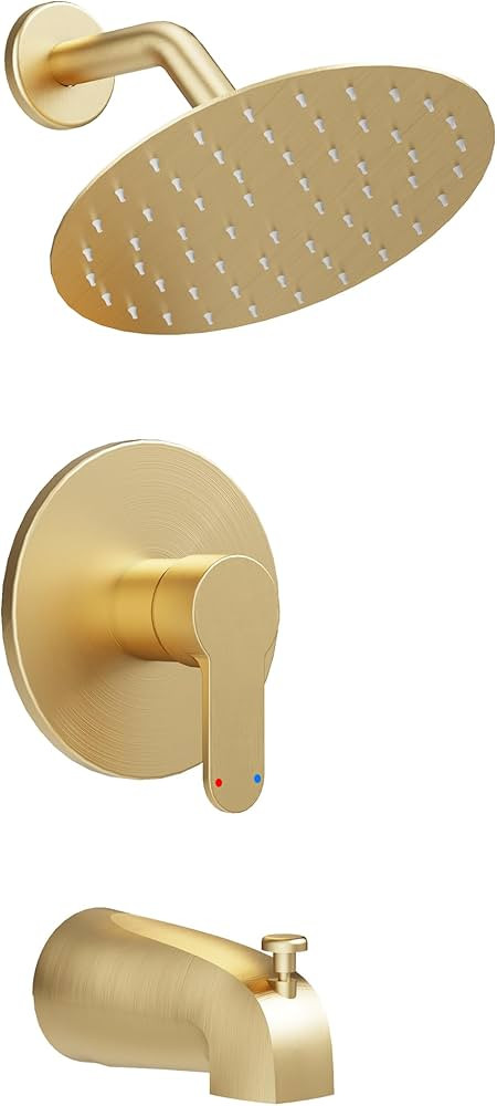 HomGoo Tub Shower Faucet Set, Tub and Shower Trim Kit with 6 Inch High-Pressure Rian Shower Head,... | Amazon (US)