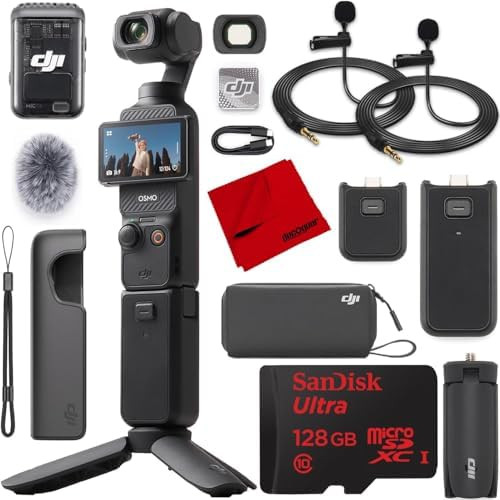 DJI Osmo Pocket 3 Creator Combo Vlogging Camera with Mic 2, 1'' CMOS, 4K/120fps Video, 3-Axis Sta... | Amazon (US)