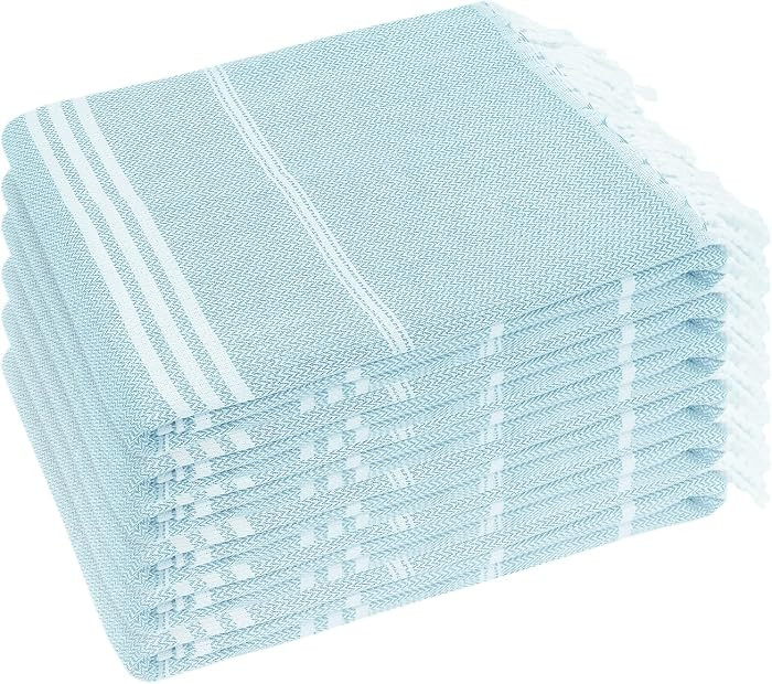 Turkish Beach Towel 6 Pack Beach Towels 36"x71" Beach Towel Oversized Sand Free Turkish Towel Qui... | Amazon (US)
