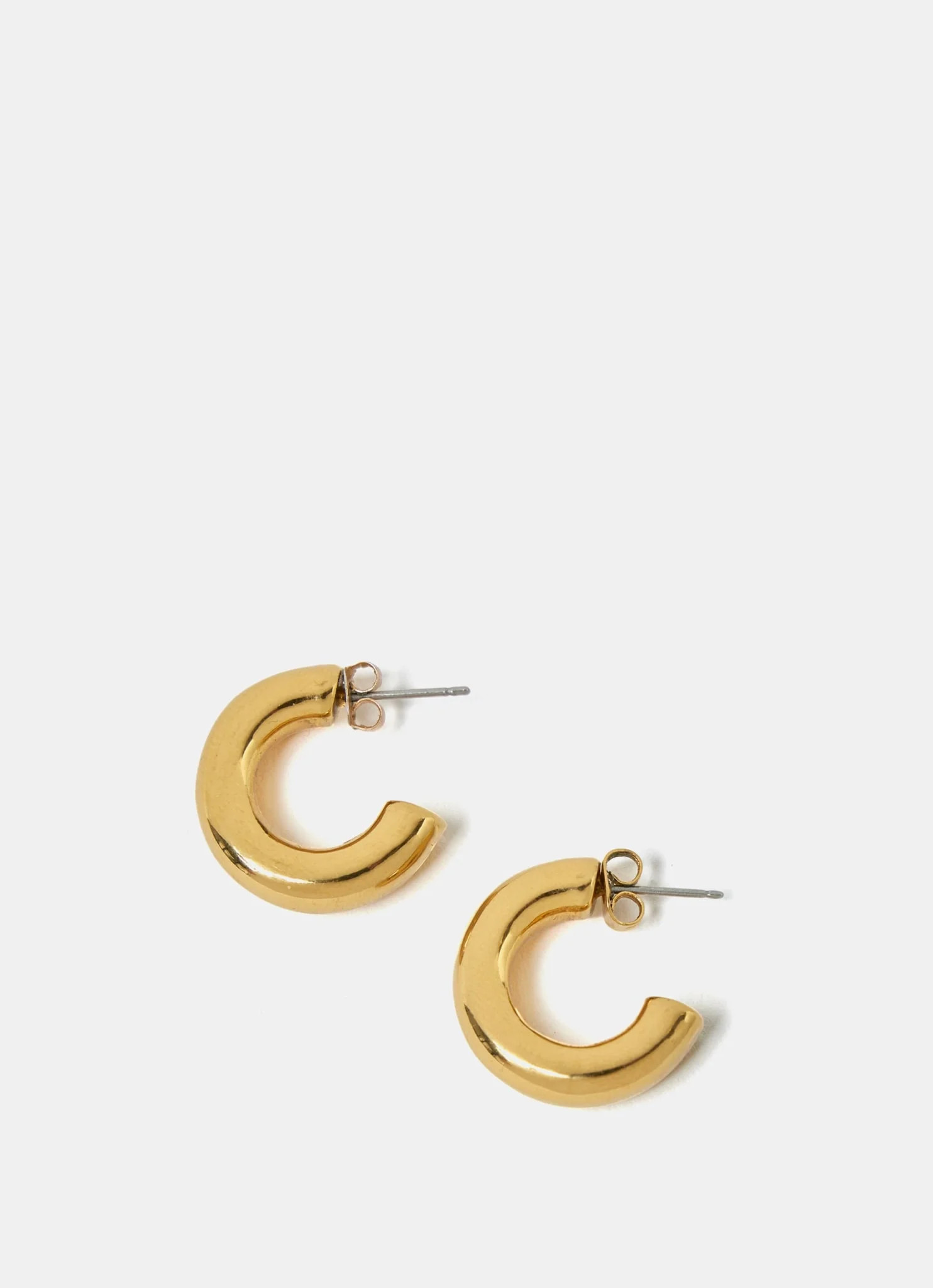 Gold Plated Hoop Earrings | Mint Velvet