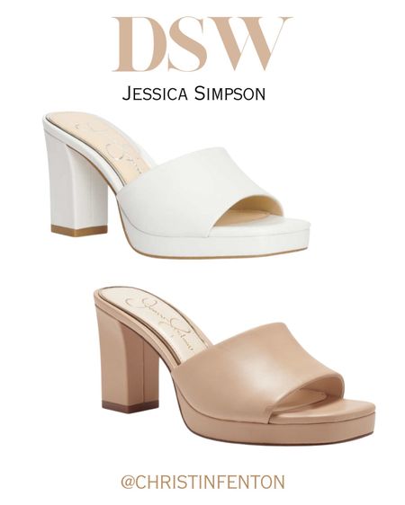 DSW Jessica Simpson summer slide on heels 🤍 spring shoes, spring sandals, pastel heels, high heel pumps, wedding heels, wedding shoes, sandals, pumps, flip flops, neutral sandals, chunky heels @shop.ltk #liketkit 🥰 Thank you for shoe shopping with me! 🤍 XO Christin  #LTKshoecrush #LTKworkwear #LTKstyletip #LTKcurves #LTKitbag #LTKsalealert #LTKwedding #LTKfit #LTKunder50 #LTKunder100 #LTKworkwear 