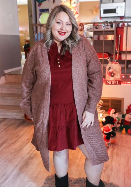 The perfect holiday date party outfit! Super cute with or without the cardigan! #sponsored @walmartfashion #walmartfashion 

#LTKSeasonal #LTKunder50 #LTKHoliday