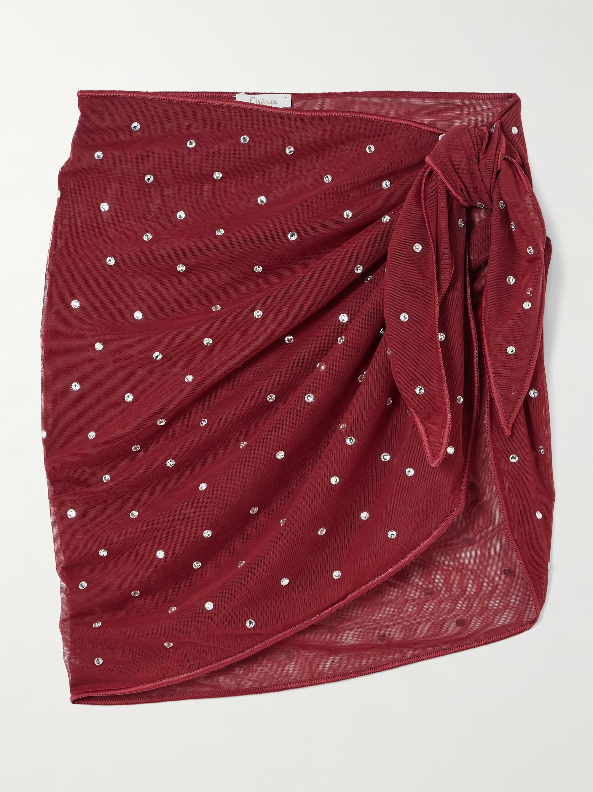 Crystal-embellished stretch-mesh pareo | NET-A-PORTER (US)