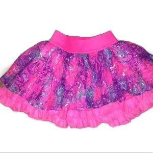 Justice Hot Pink Shimmer Tutu Skort Size 7 | Poshmark