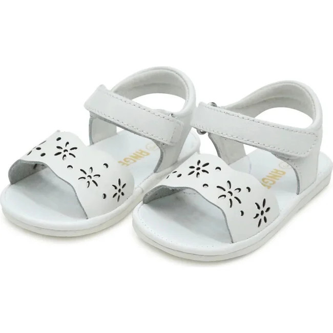 L'Amour | Hanna Floral Sandal (Baby) White, Size 1) | Maisonette | Maisonette