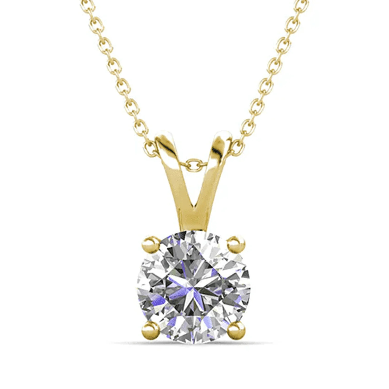 Cate & Chloe Faye 18k Yellow Gold Plated Silver Pendant Necklace with Swarovski Crystals for Wome... | Walmart (US)
