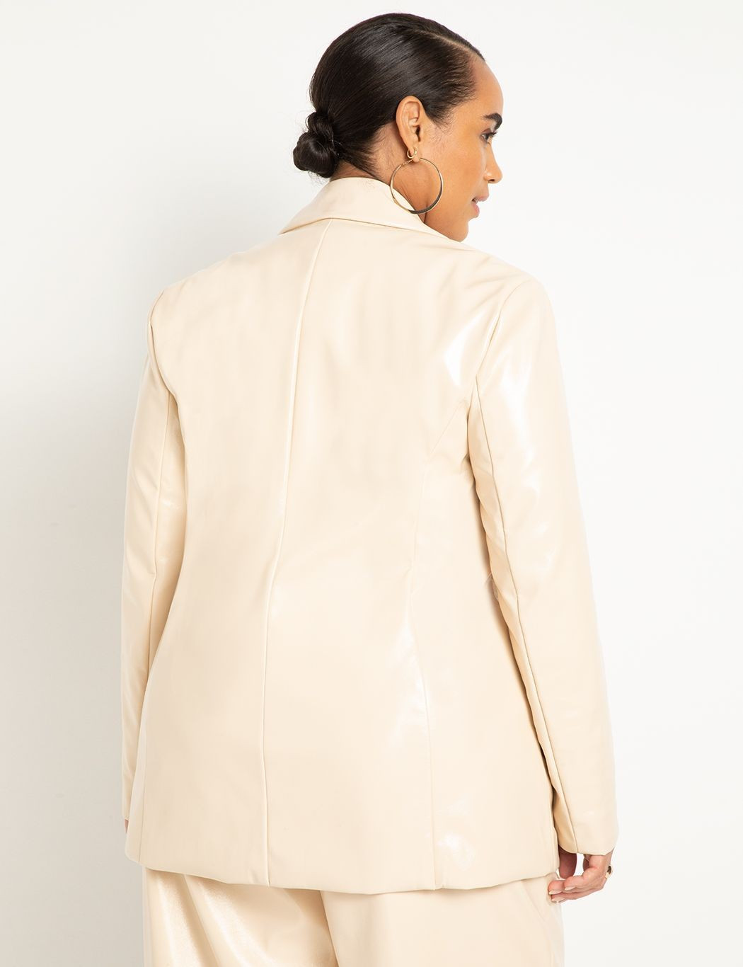 Patent Faux Leather Blazer | Eloquii