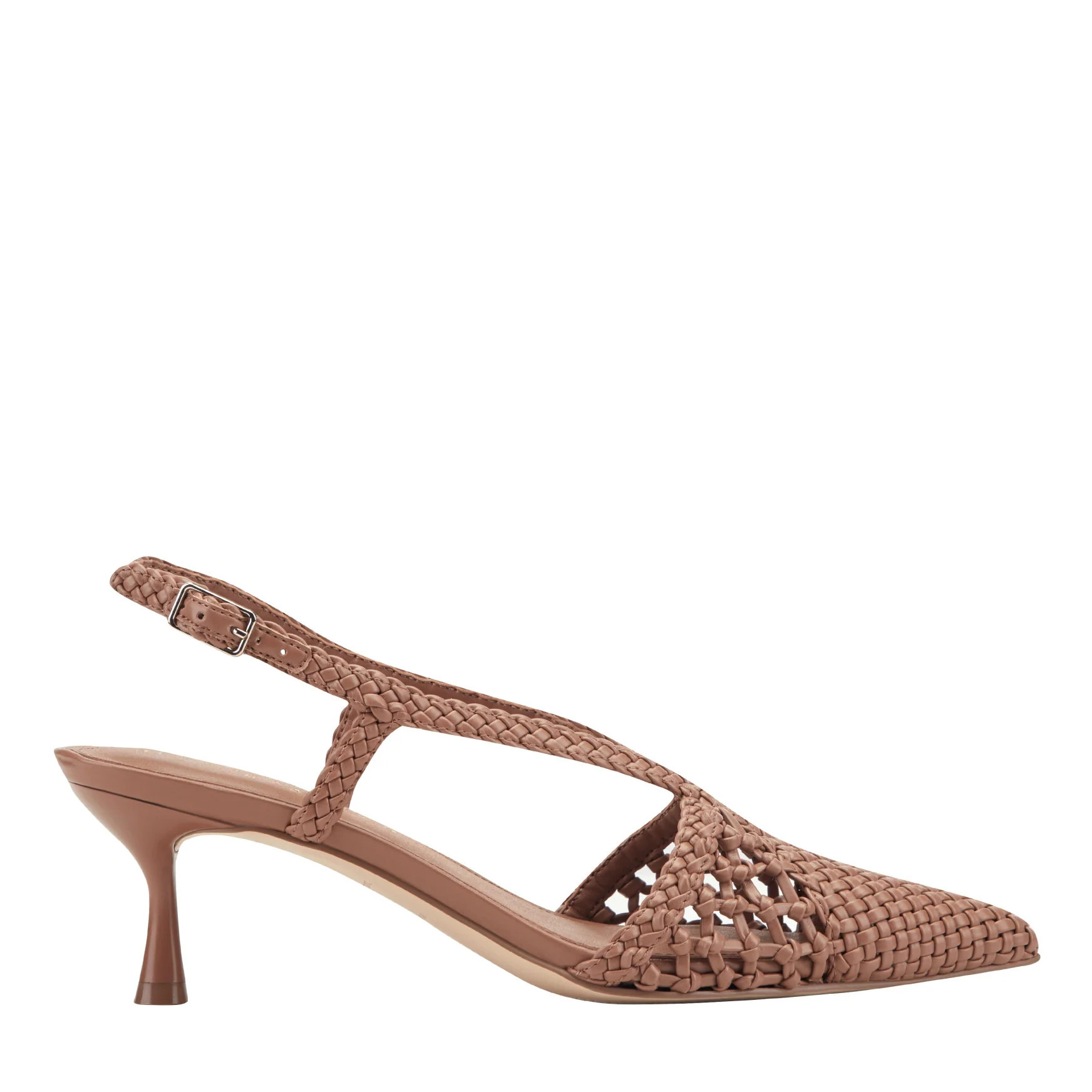 Women's Reagan Woven Leather Pump - Natural Leather | Marc Fisher Footwear | Marc Fisher