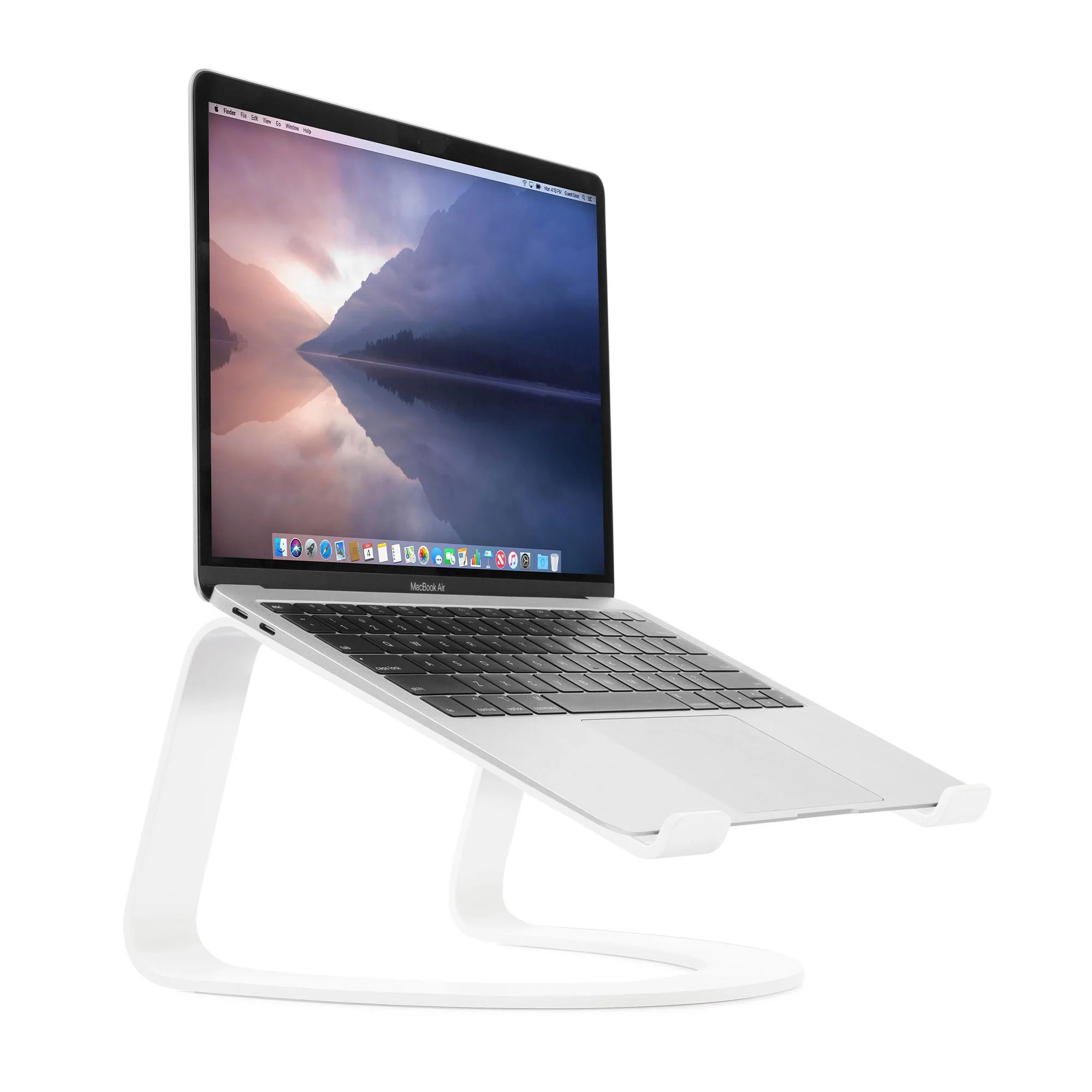 Curve for MacBook and Laptops | Fixed height desktop stand for typing | Twelve South