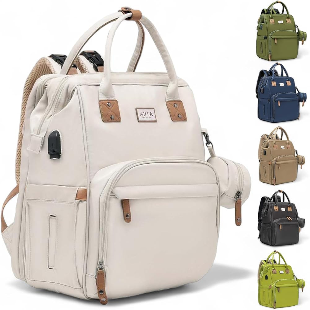 Diaper Bag Backpack, Multifunction Diaper Bag with Changing Station, Stylish Baby Bags, Large Uni... | Amazon (US)