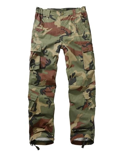 OCANXUE Women's Cargo Pants Relaxed Fit Camo Pants Straight Leg Casual Stretch Work Pants with 9 Pockets C29 Camo 8 | Amazon (US)