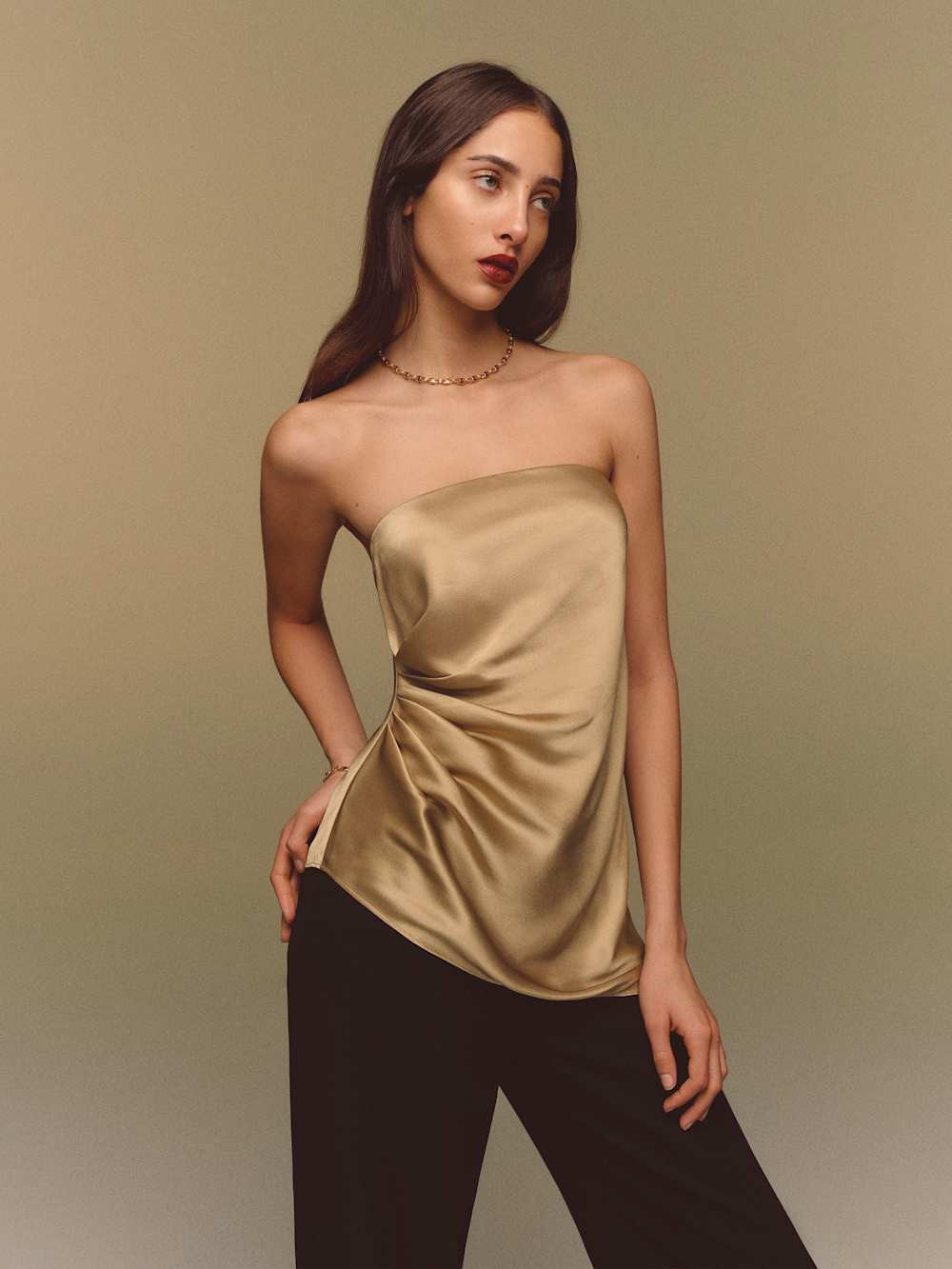 Quinley Silk Top | Reformation (Global)