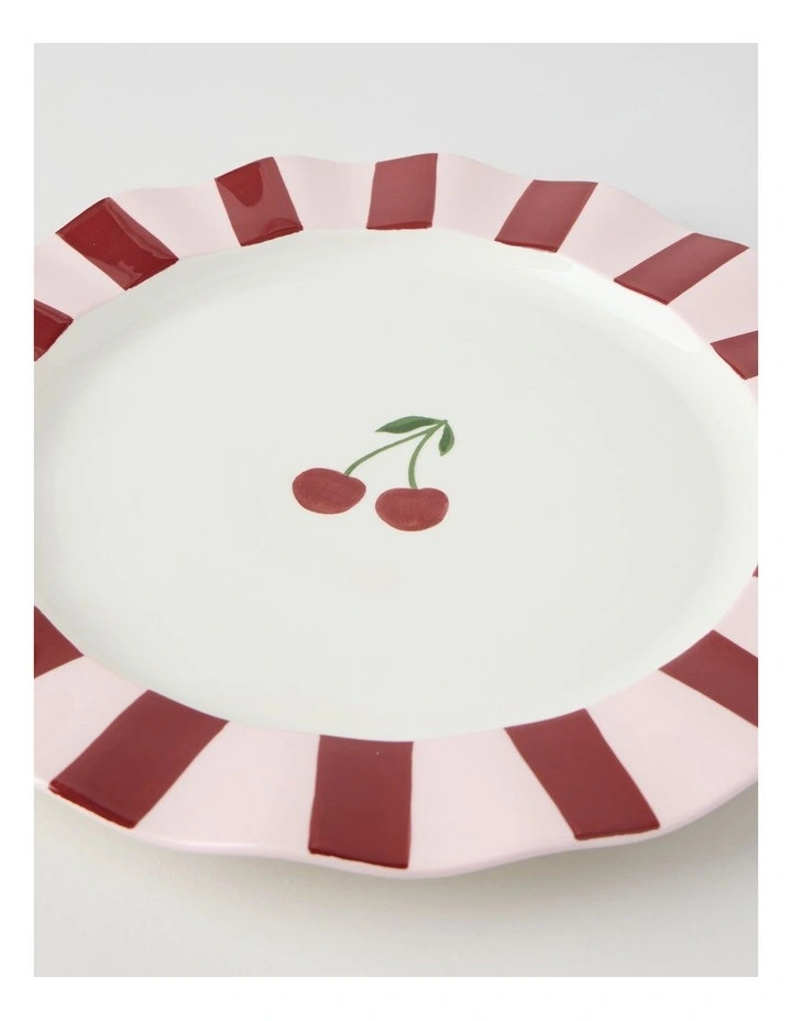 VueCherry Coded Round Striped Platter | Myer