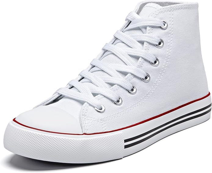 Kid's High Top Sneakers Classic High Tops Canvas Shoes for Girls and Boys, Lace up Tennis Shoes F... | Amazon (US)