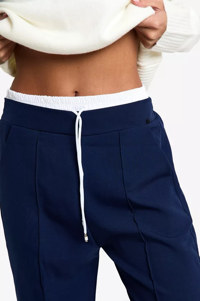 Boxer Waistband Detail Wide Leg Woven Trouser | boohoo (US & Canada)