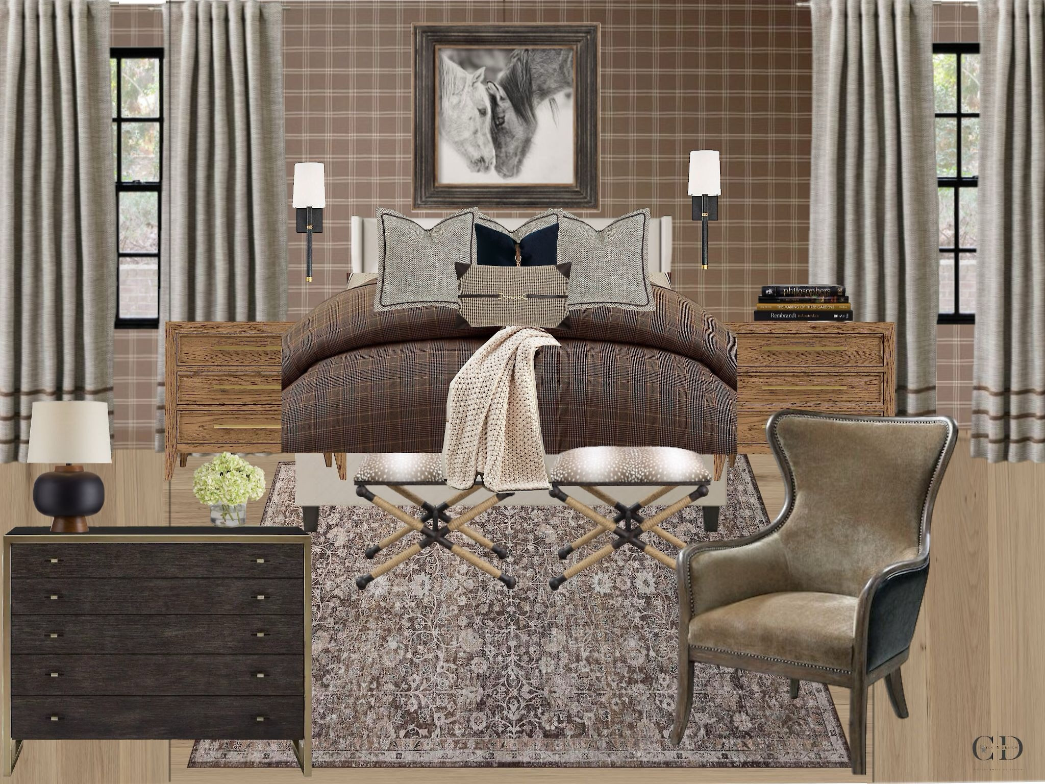 Ralph Lauren-Inspired Bedroom: Classic Elegance Meets Cozy Retreat

Transform your bedroom into a timeless, sophisticated escape with a Ralph Lauren-inspired design—where equestrian charm meets refined luxury. Here’s how to bring this iconic aesthetic to life:

✨ The Color Palette

✔️ Rich Navy & Crisp Whites – A staple in RL interiors, creating a tailored, fresh feel.
✔️ Deep Espresso & Saddle Brown – Warm, leather-inspired hues for that equestrian touch.
✔️ Hunter Green & Burgundy – Layered in accents like throw pillows and artwork for depth.

🛏️ The Bedding

✔️ Crisp White Hotel Sheets – Always polished and inviting.
✔️ Plaid or Herringbone Wool Throws – Adds texture and that signature RL coziness.
✔️ Leather or Suede Accent Pillows – A nod to the brand’s love of classic American style.

🪑 The Furniture

✔️ Dark Mahogany or Walnut Pieces – Timeless and sophisticated.
✔️ Tufted Leather or Velvet Headboard – Iconic and elegant.
✔️ Vintage Trunks or Steamer Chests – Perfect as nightstands or at the foot of the bed.

🏇 The Details

✔️ Equestrian Artwork or Fox Hunt Prints – A signature RL touch.
✔️ Brass or Aged Bronze Hardware – Adds warmth and patina.
✔️ Cozy Lighting with Classic Sconces – Soft, warm light for an inviting atmosphere.
✔️ Aged Leather Books & Fresh-Cut Hydrangeas – The perfect balance of masculine and feminine.

This bedroom theme exudes timeless luxury with a cozy, lived-in feel—perfect for those who love the charm of classic Americana with a modern twist.

🛍️ Shop the Look on 

#LTKHome #LTKItBag #LTKOver40