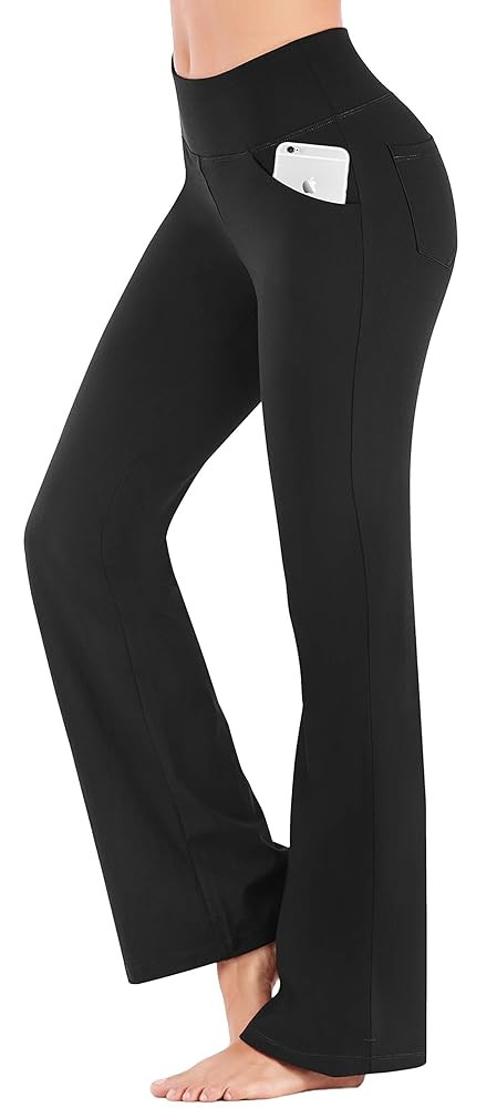 IUGA Yoga Pants Women Wide Leg High Waist Bootcut Workout Flare Leggings Tummy Control Work Dress... | Amazon (US)