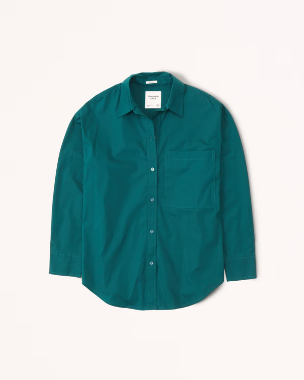 Oversized Poplin Shirt | Abercrombie & Fitch (US)