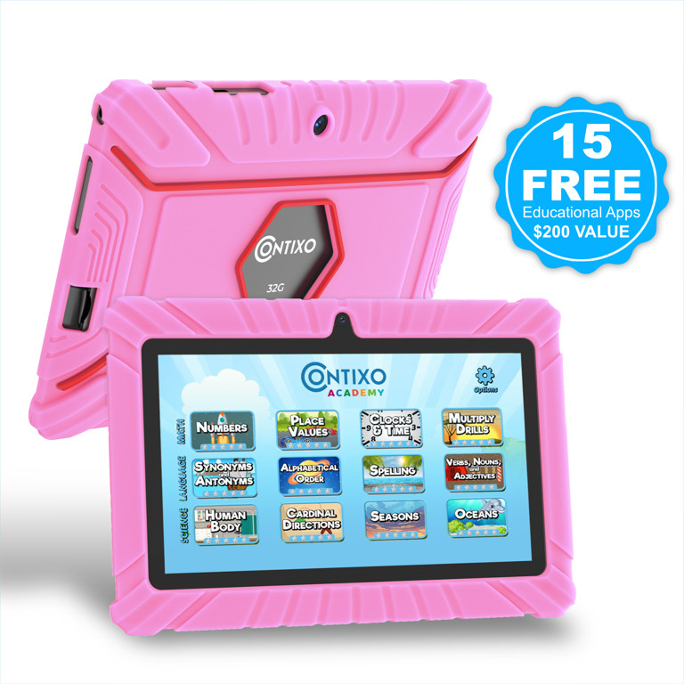 Contixo 7" Kids Tablet, 2024 Model, STEM Learning, Educational Tablet for Ages 3-12, Contixo Acad... | Walmart (US)
