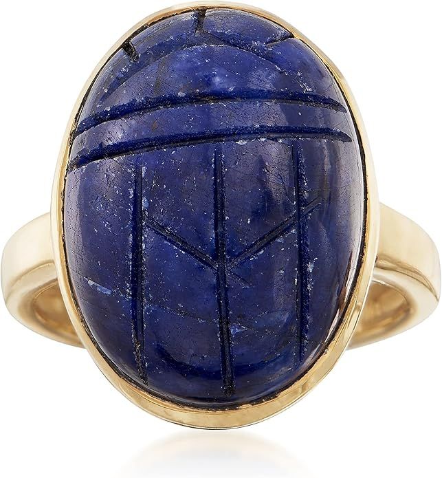 Ross-Simons 16.00 Carat Sapphire Scarab Ring in 18kt Yellow Gold Over Sterling | Amazon (US)