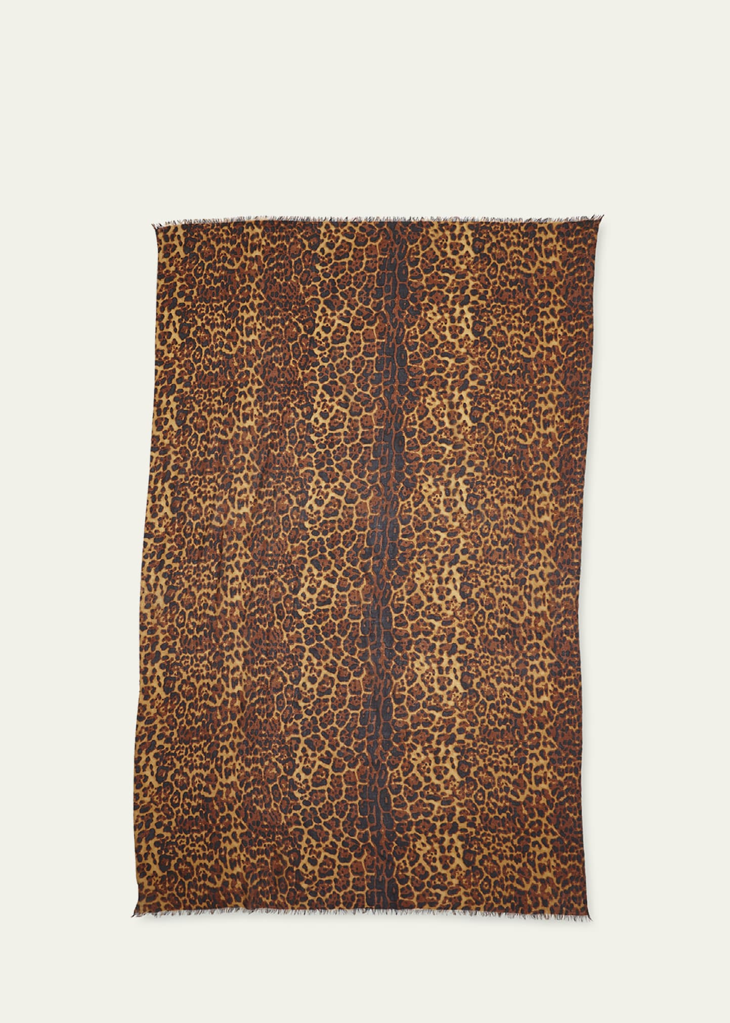 Sofia Cashmere Lightweight Cashmere Leopard-Print Scarf | Bergdorf Goodman