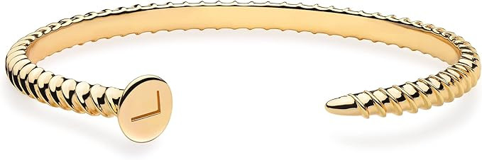 Fettero Gold Cuff Nail Bracelet for Women Bangle Bracelets Adjustable Open Wrap Letter Bracelet L... | Amazon (US)