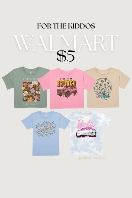 $5 graphic tees for girls from Walmart!