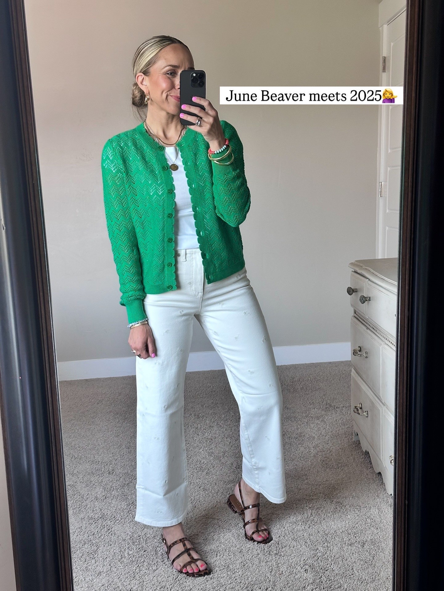 A nice elevated better than basic outfit! 

Both top, jeans and cardigan are true to size. 

#LTKFindsUnder50 #LTKSeasonal #LTKSummerEdit