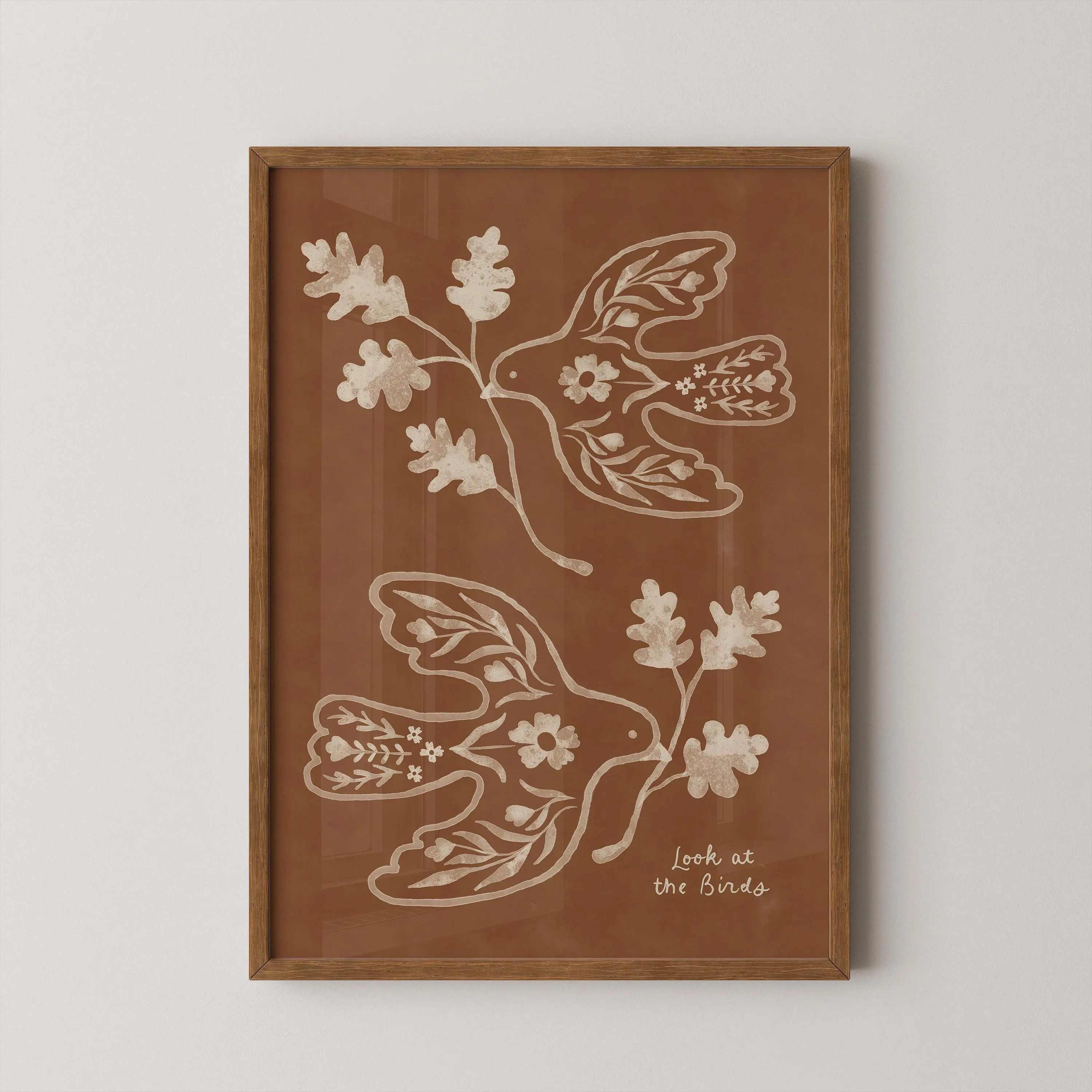 Look at the Birds Fall Decor, Christian Wall Art, Folk Art Bird Print, Cozy Autumn Wall Art, Vintage Digital Download | Etsy (Global)