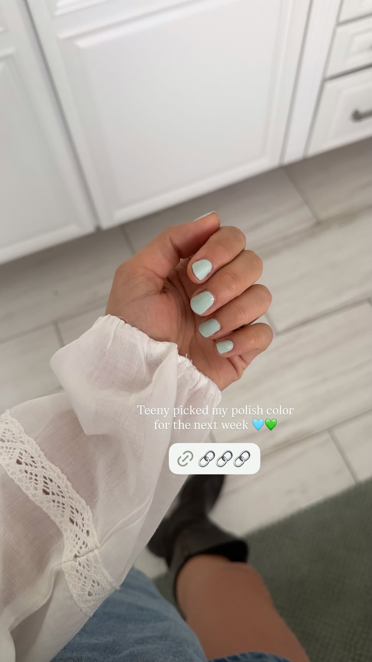 Teeny picked my polish color for the next week  

 #LTKgrwm #LTKmomlife #LTKKids
