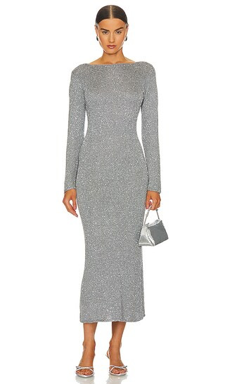 Sadie Sequin Knit Dress in Charcoal | Revolve Clothing (Global)