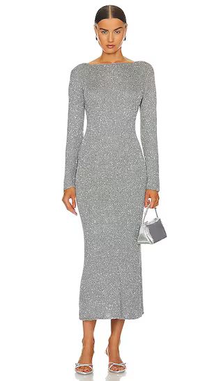 Sadie Sequin Knit Dress in Charcoal | Revolve Clothing (Global)