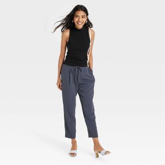 Women's High-Rise Tapered Fluid Ankle Pull-On Pants - A New Day™ | Target