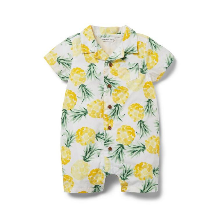 Baby Pineapple Poplin Romper | Janie and Jack