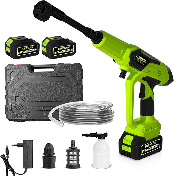 KEPEAK Cordless Pressure Washer, 1450PSI Portable Power Washer with 6-in-1 Nozzle, 21V Hand Held ... | Amazon (US)