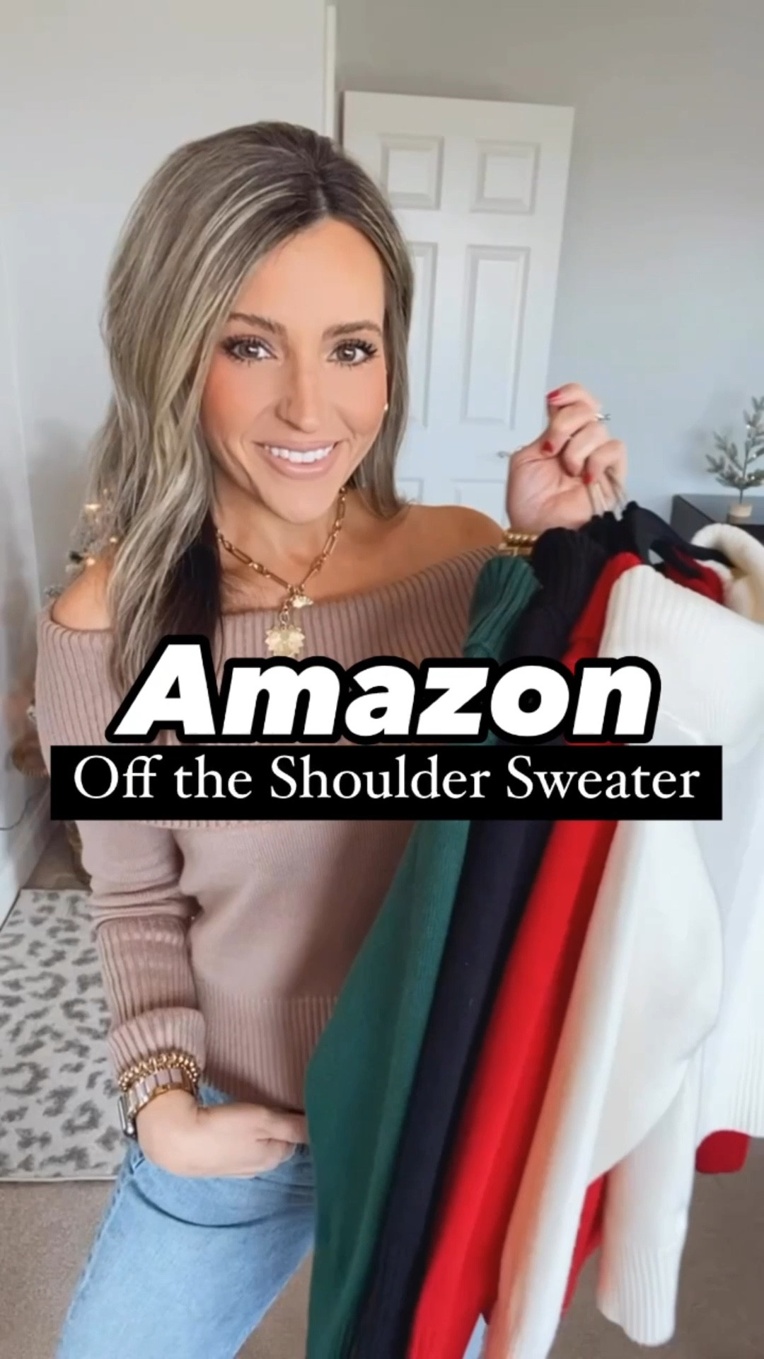 Such a beautiful sweater! Love the off the shoulder. I’m wearing my true size small. Great for the holidays, date night, girls night

#LTKSaleAlert #LTKHoliday #LTKootd