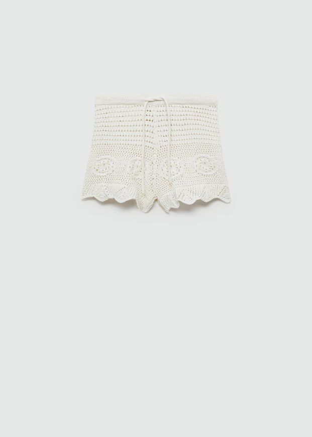 Crochet knit shorts -  Women | Mango USA | MANGO (US)